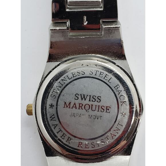 Swiss Marquise men\'s watch. Black and gold iridescent face. Working watch